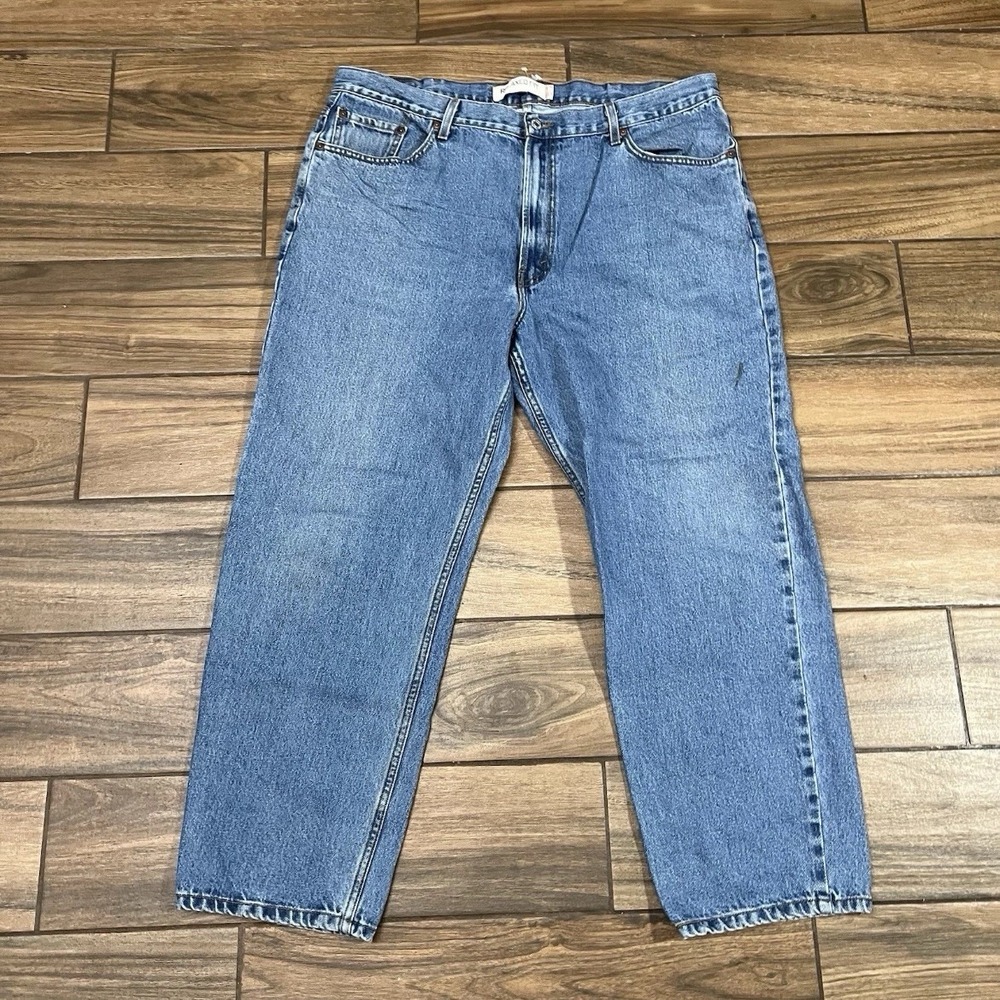Levis 550 Relaxed Fit Jeans Mens 42x30 Blue Tapered Denim 100% Cotton